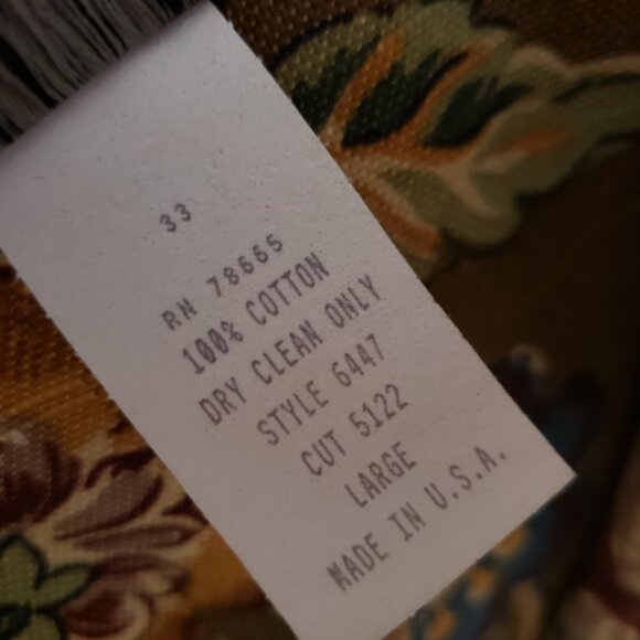 Cactus Flower L Jacket Blazer Brown Cream Floral Colorblock Patchwork Women's - Picture 7 of 7